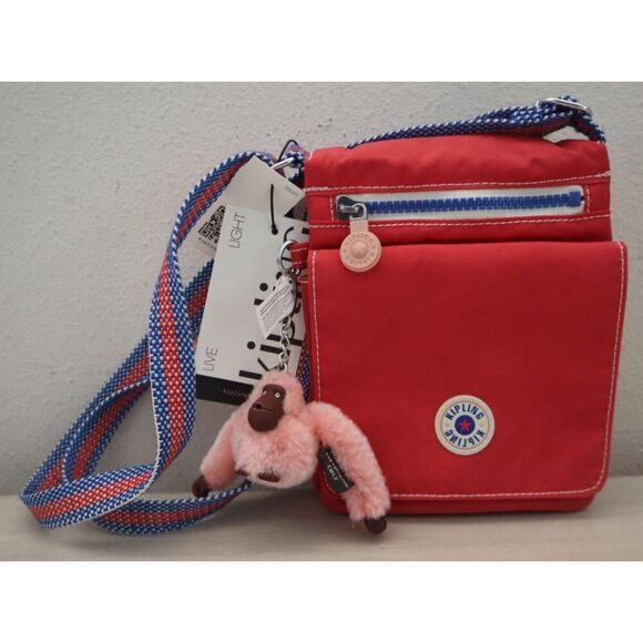 Kipling KIA2V1-P0C Women's Red/Berry Blitz NWEldorado Crossbody Bag - Picture 1 of 14